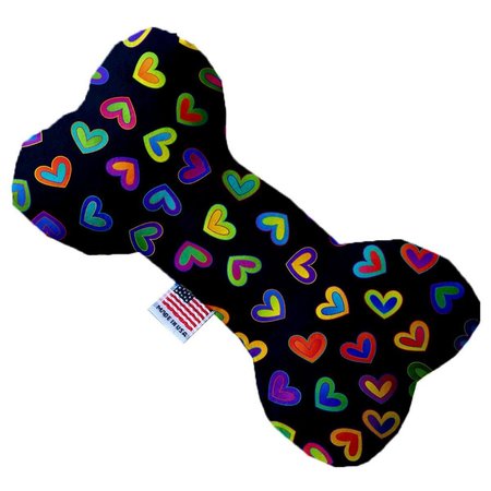 MIRAGE PET PRODUCTS Bright Hearts 6 in. Stuffing Free Bone Dog Toy 1106-SFTYBN6